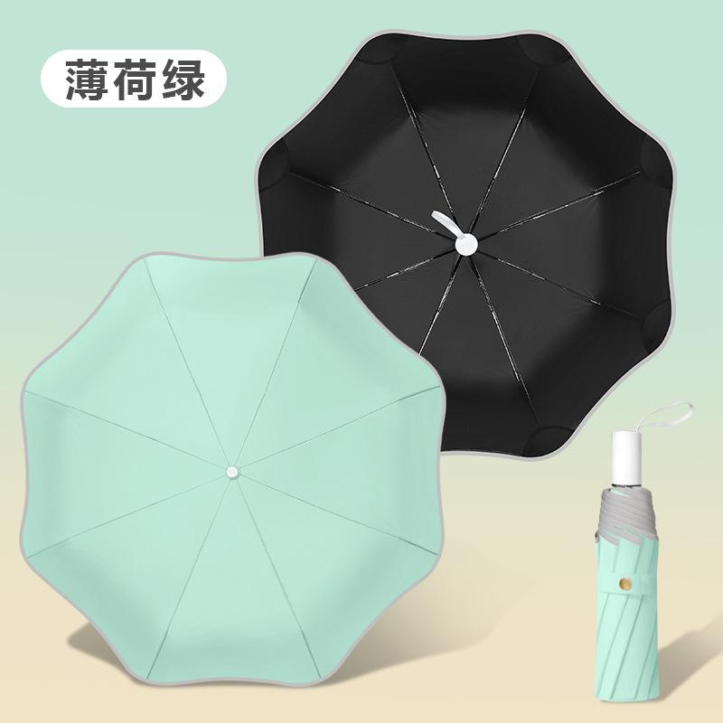 Fully automatic three-fold vinyl rounded corners, automatic opening and closing, folding umbrella hemming can be