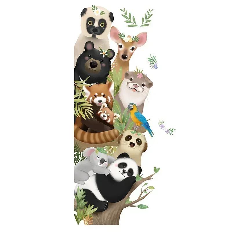Cartoon Animals Home Decoration Wall Stickers for Bedroom Kids Room Door Wall Decals Cartoon Wall Sticker Accessories