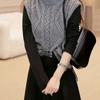 Fashionable and Versatile Pullover Solid Color Knitted Vest Autumn New Slimming Commuter Sweater