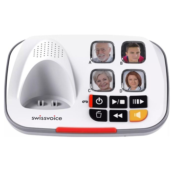 Téléphone fixe senior - swissvoice - xtra 2355 - répondeur 30min - sonnerie 90db - mains libres