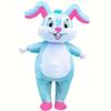 Easter Bunny Costume Rabbit Inflatable Outfit Easter Blow Up Suit Adults Girl for Christmas Cosplay Halloween Carnival Gift