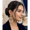 Heritage Chandbali Ohrringe für Damen | Chandbali im antiken Goldstil mit Tropfen | Traditioneller Schmuck für Hochzeiten und Feste