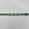 Meier Hip-hop punk cross rhinestone bracelet - diamond-accented pu leather jewelry
