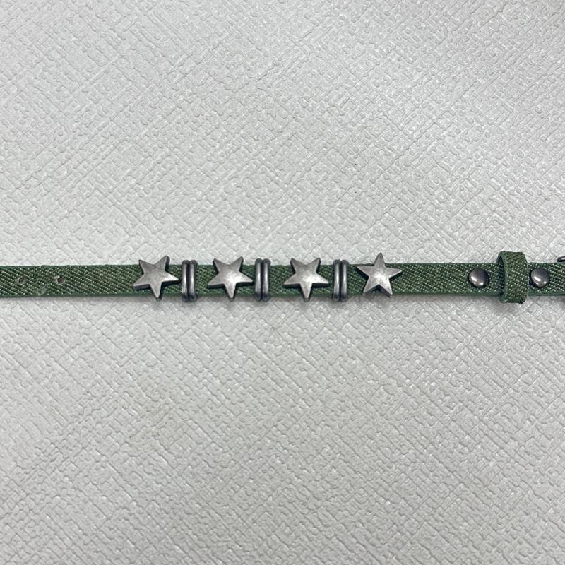 Meier Hip-hop punk cross rhinestone bracelet - diamond-accented pu leather jewelry