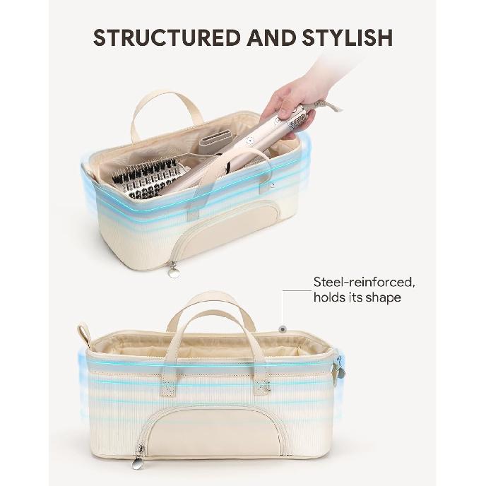 

Lotour Hair Tools Travel Case Bag for Shark HD430 FlexStyle/Dyson Airwrap/Dyson Hair Dryer, Portable Travel Storage Organizer for Hair Attachments
