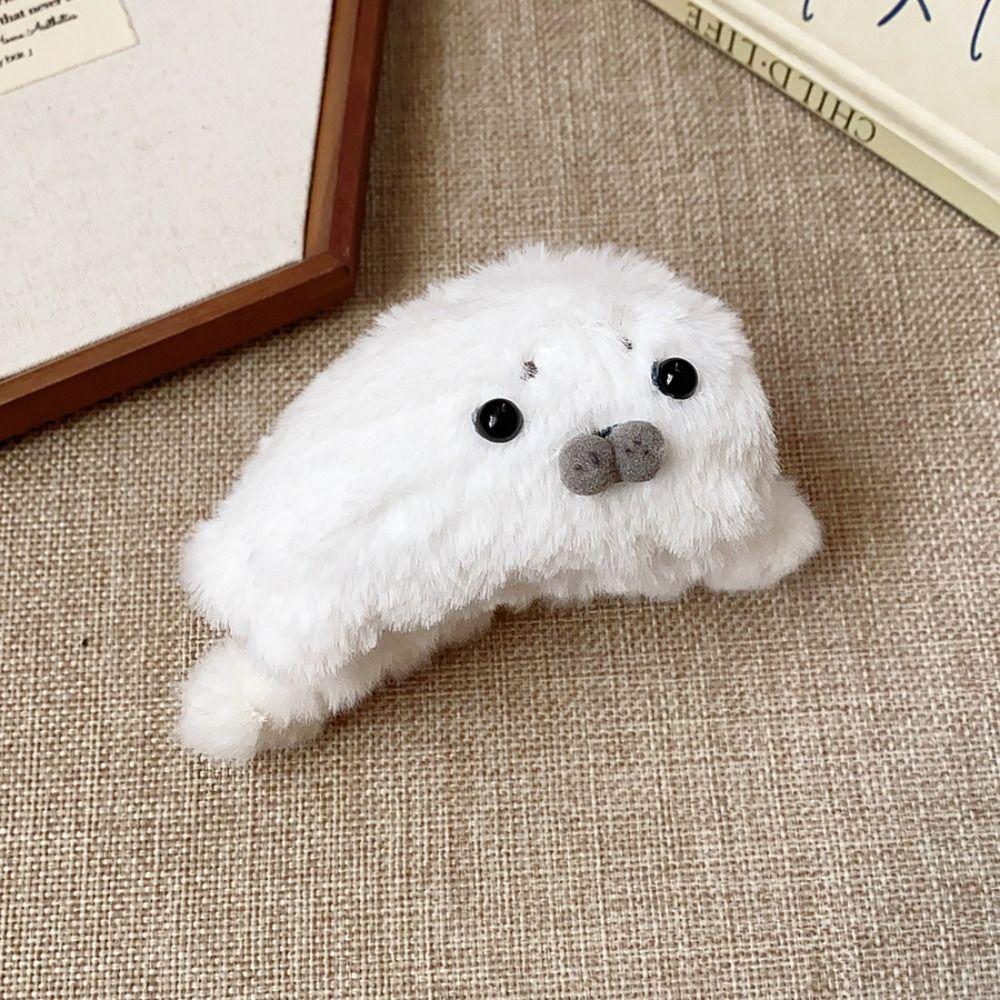 Hairpin Plush Hair Clip Cute Large Shark Clip Fashion Little Seal Hair Claw  Girl