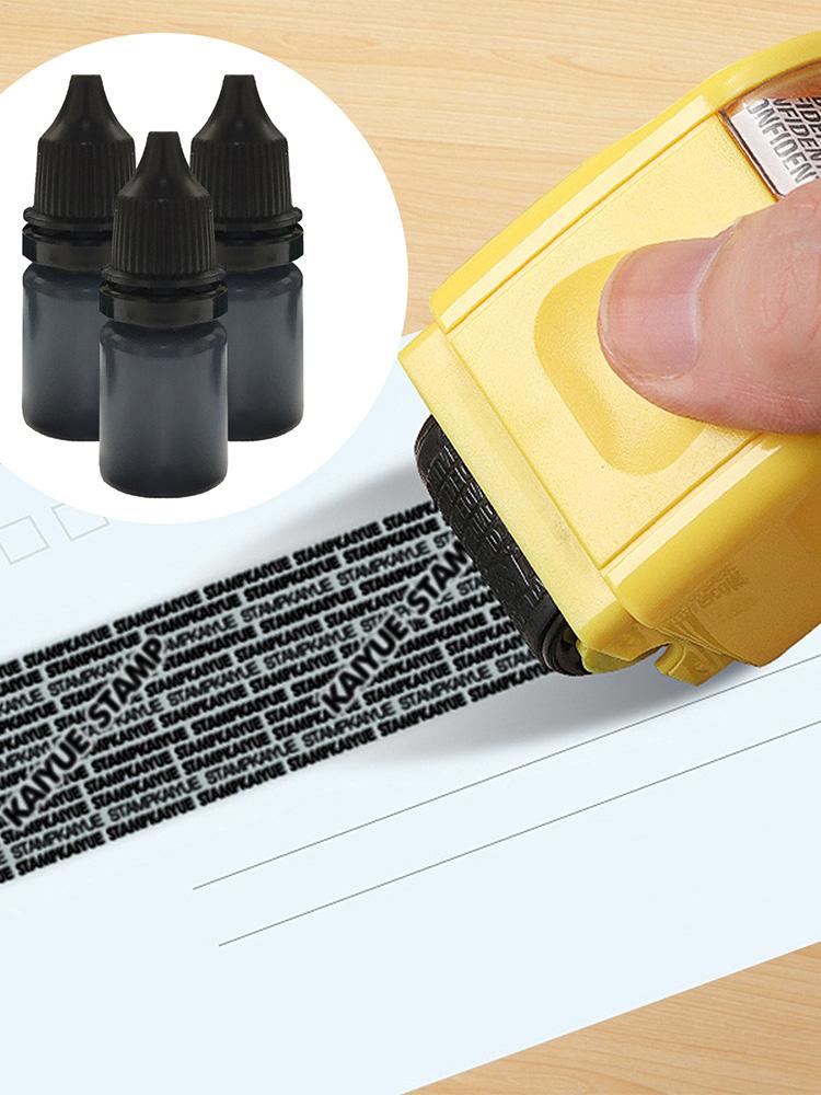 3PCS 10ml Refill Ink Lightweight Stamp Refill Ink For Letters Envelopes Stamp Refill Ink Black Multipurpose Stamp Refill Ink