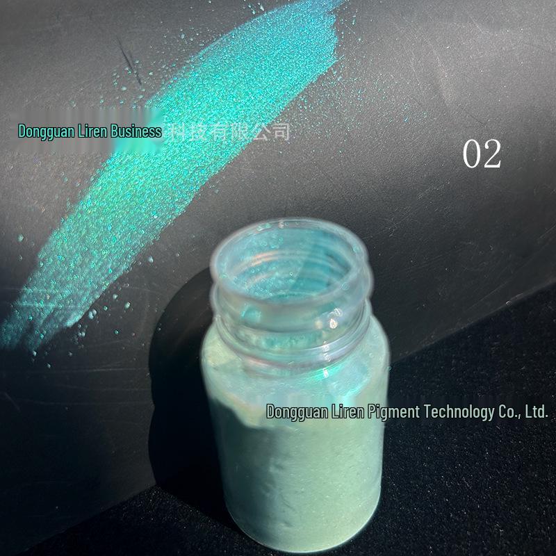 Iridescent Fairy Pink Nail Art Powder - Translucent Aurora with High Color Concentration for Quicksand Effects.