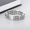 Stainless Stess Charm Curb Bracelet Bangle For Men Chunky Bike Link Chain Double Layers Bracelet Homme Jewelry Accessory