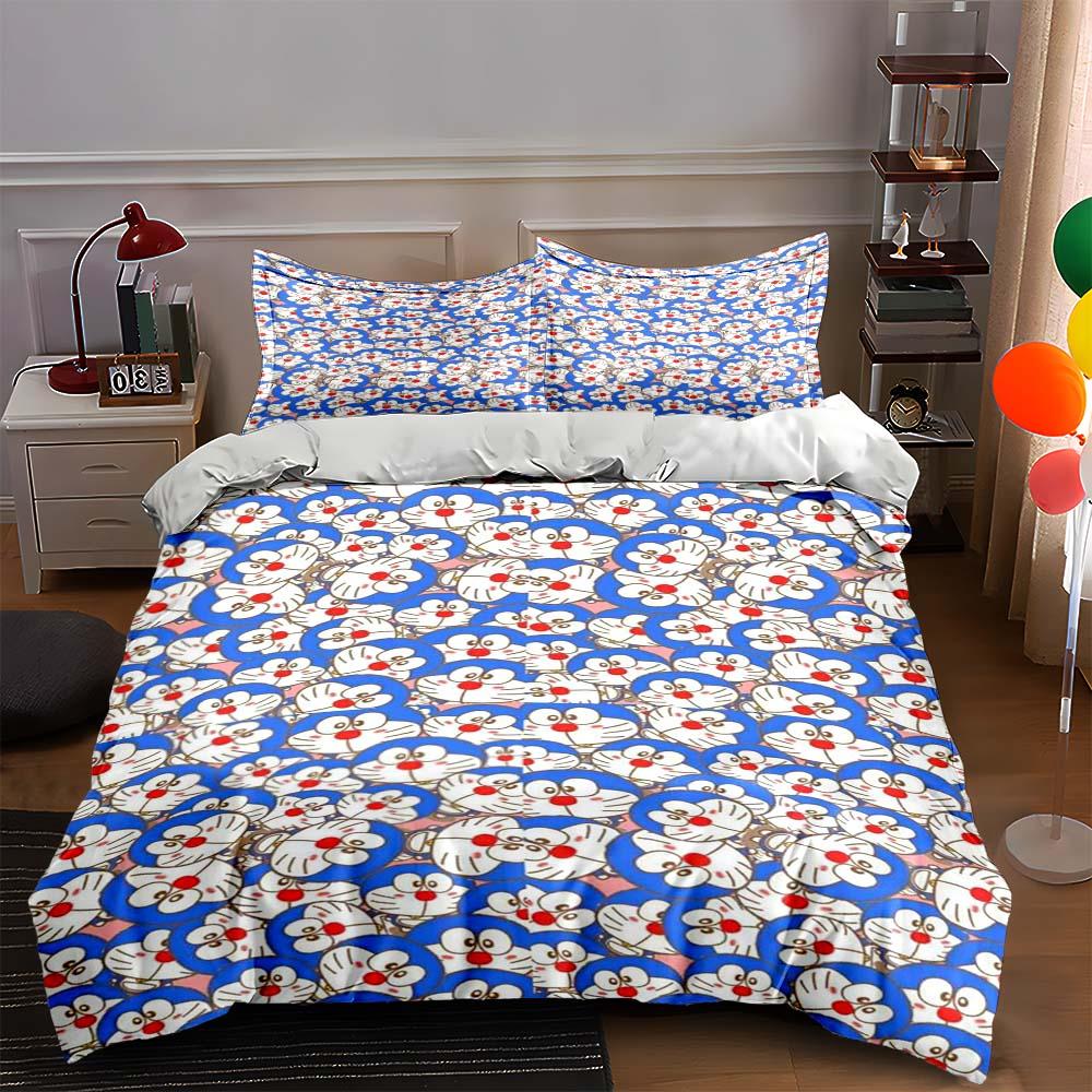 

Blue cartoon faces. Bedding Duvet cover sets Duvet covers Pillowcases gifts (1 * Duvet Cover 2 * Pillowcases, without duvet insert) 135x200cm