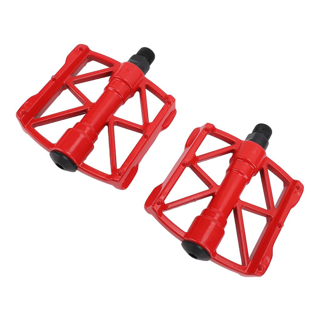 1 Pair Cycling Pedals Double Side Non Slip Pins Aluminum Alloy Hollow Foot Pedal for Mountain Road