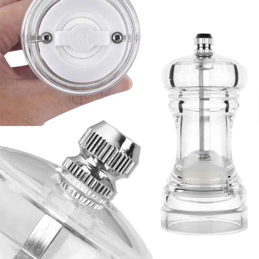 Transparent Pepper Mill Multi-Size Seasoning Jar Mill Pepper Grinder  Food Preparation