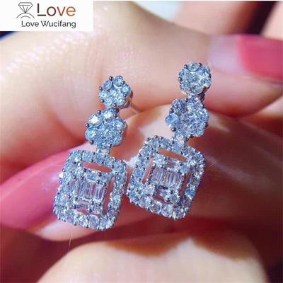 Boucles d'oreilles pendantes en zircone éblouissantes pour femmes, bijoux de fête de luxe pour femmes, magnifiques accessoires de mariage pour la mariée, cadeau exquis