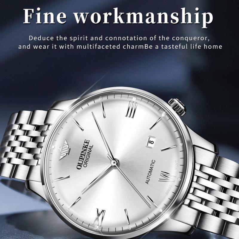 OUPINKE New Business and Leisure Men's Watch Business Casual Dual-use Waterproof Mechanical High-end Watch