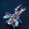 Armadura de Concha Prateada Quebra-Cabeça de Metal 3D Feito à Mão DIY Liga de Escaravelho Montagem de Kits Modelo para Adulto Quebra-Cabeça