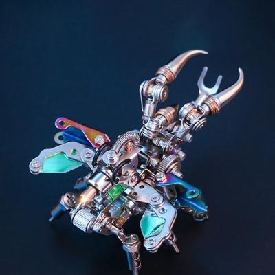 Stříbrné krunýřové brnění 3D kovové puzzle Ručně vyráběná DIY slitinová broučí montážní modelové sady pro dospělé Skládačka Hlavolam