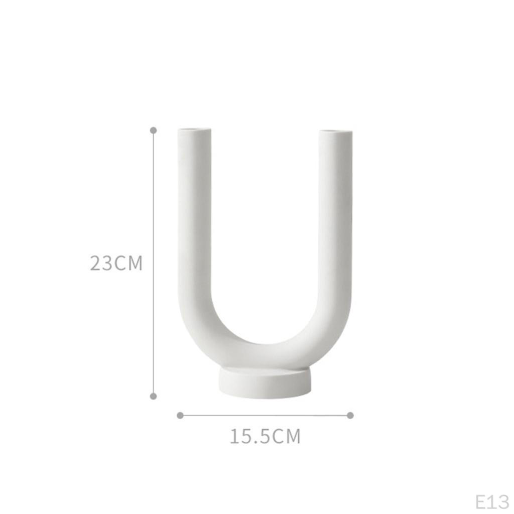 2 Pieces Abstract Ceramic Candle Holders Desktop Decoration Ornament for Yoga Gardens Spring
