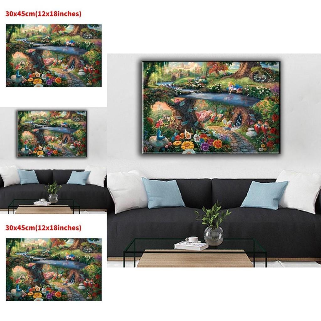 Mermaid Princess Canvas Wall Art Modern Fairy Tale Story Bedroom Children's Room Decorative Painting
