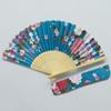 Vintage Folding Hand Fan with Bag Bamboo Fabric Fans for Women Dance Gift Music Festival Performances Wedding Decoration