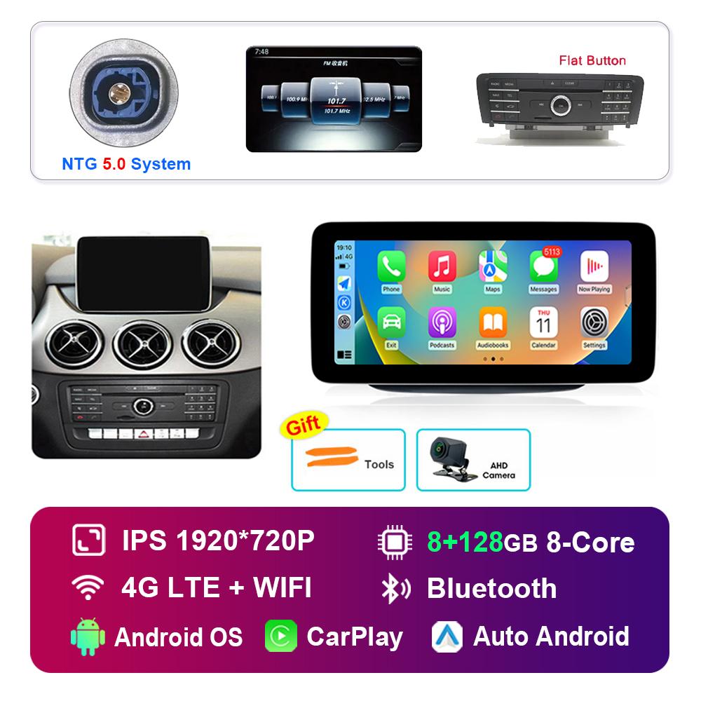 10.25 Inch 1920*720P for Benz B-Class W246 W245 2011 - 2019 NTG 4.0 4.5 System Android Car Radio Multimedia Player GPS 4G WiFi