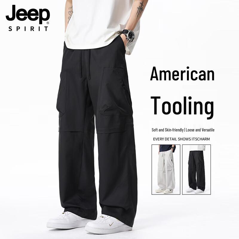 JEEP SPIRIT Men's Breathable Loose Fit Cargo Pants
