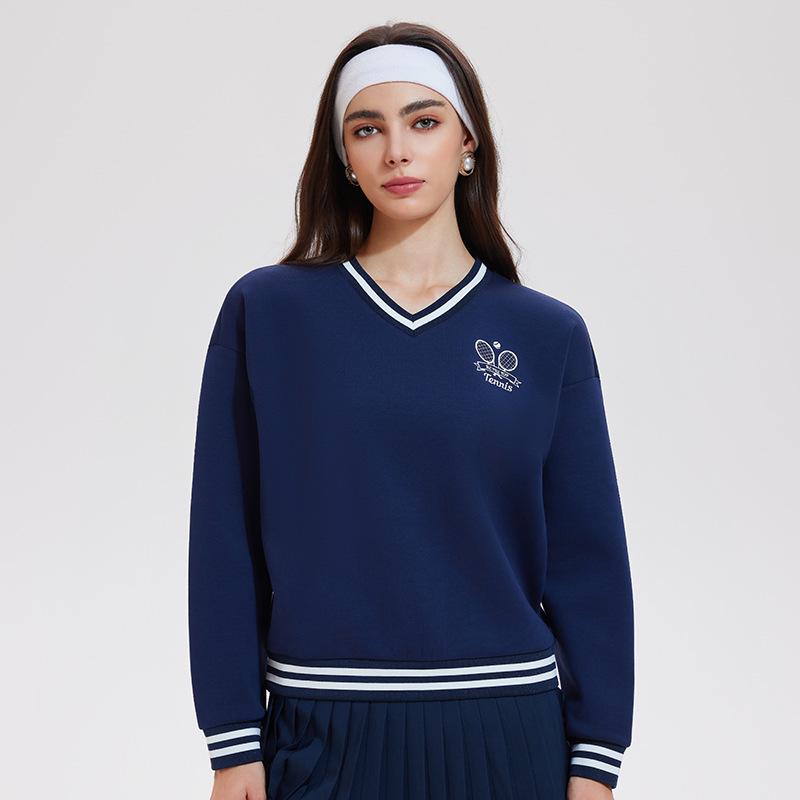 Women s Long Sleeve College Style Hoodie - Winter Running Loose Fit Top S