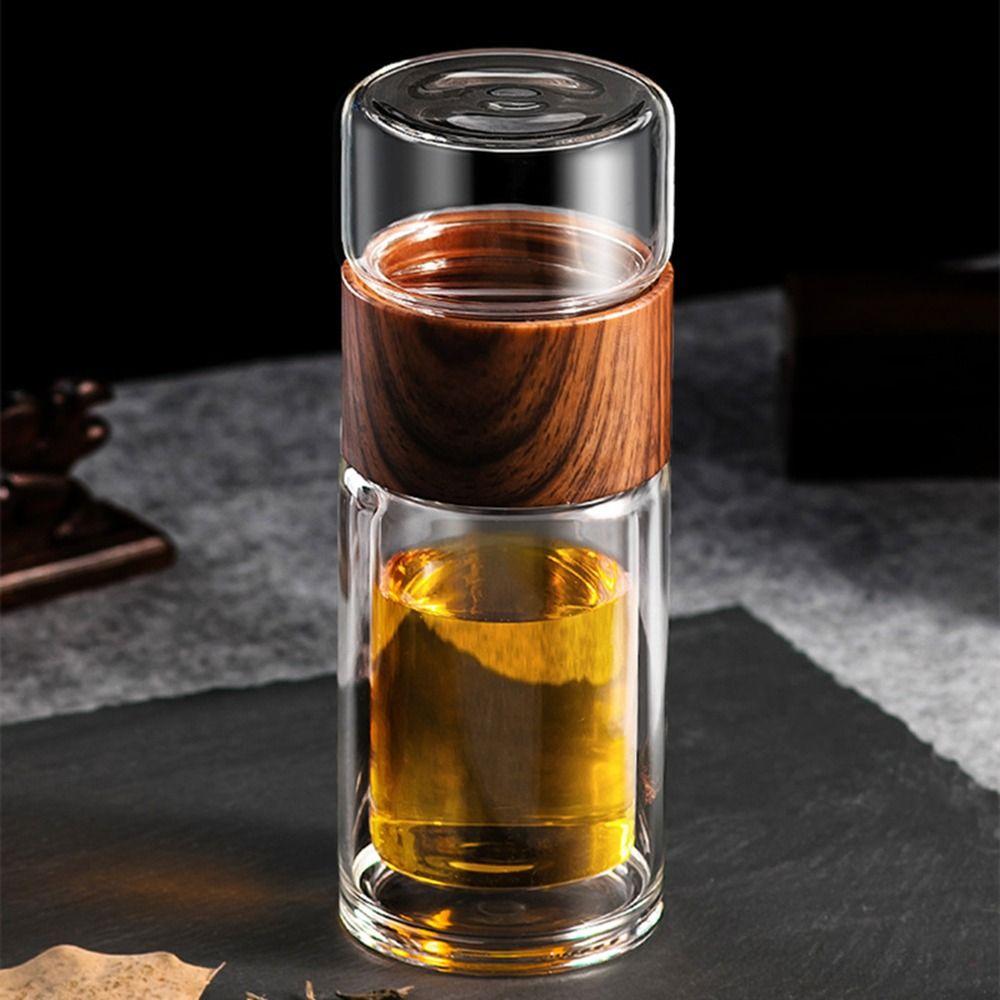 Water Separation Leak Proof Glass Insulated Creative Tumbler Vacuum Flask Thermos Cup Water Bottle