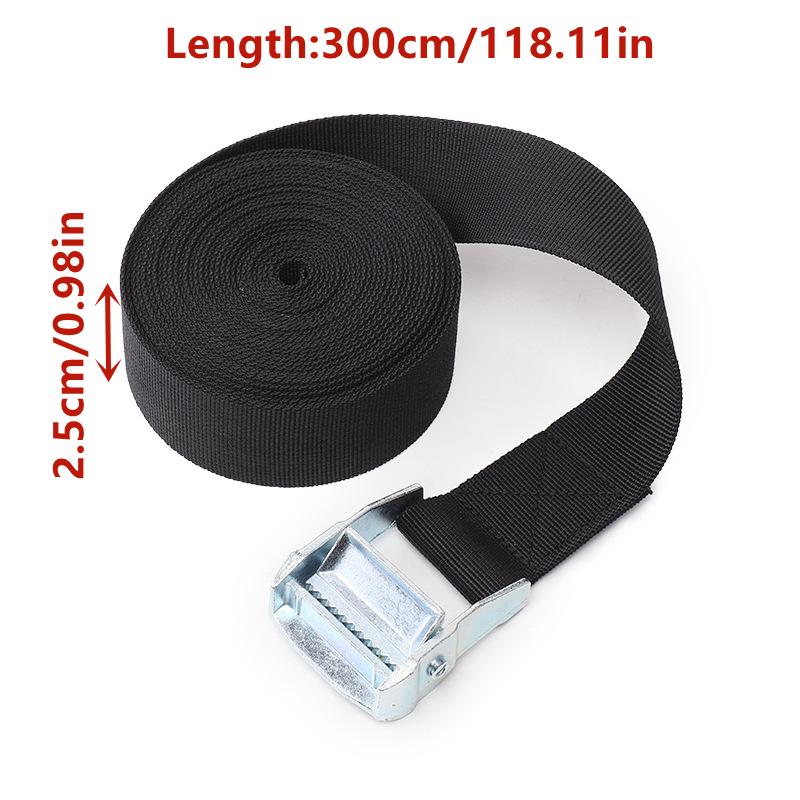 3M Cargo Straps With Buckle Tie-Down Belt for Motorcycle Car Bicycle Metal Tow Rope Strong Ratchet Fixing Belt for Luggage Bag