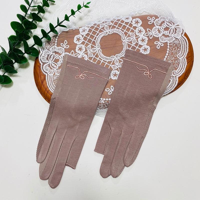 Thin UV Protection Touchscreen Gloves for Women - Breathable, Non-slip, Elastic, Perfect for Spring & Autumn Driving