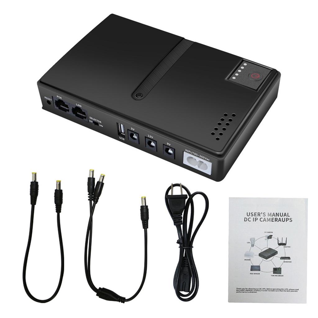 Uninterruptible Power Supply 15V 24V POE 5V 9V 12V USB 18W Output DC UPS Battery Backup for Camera
