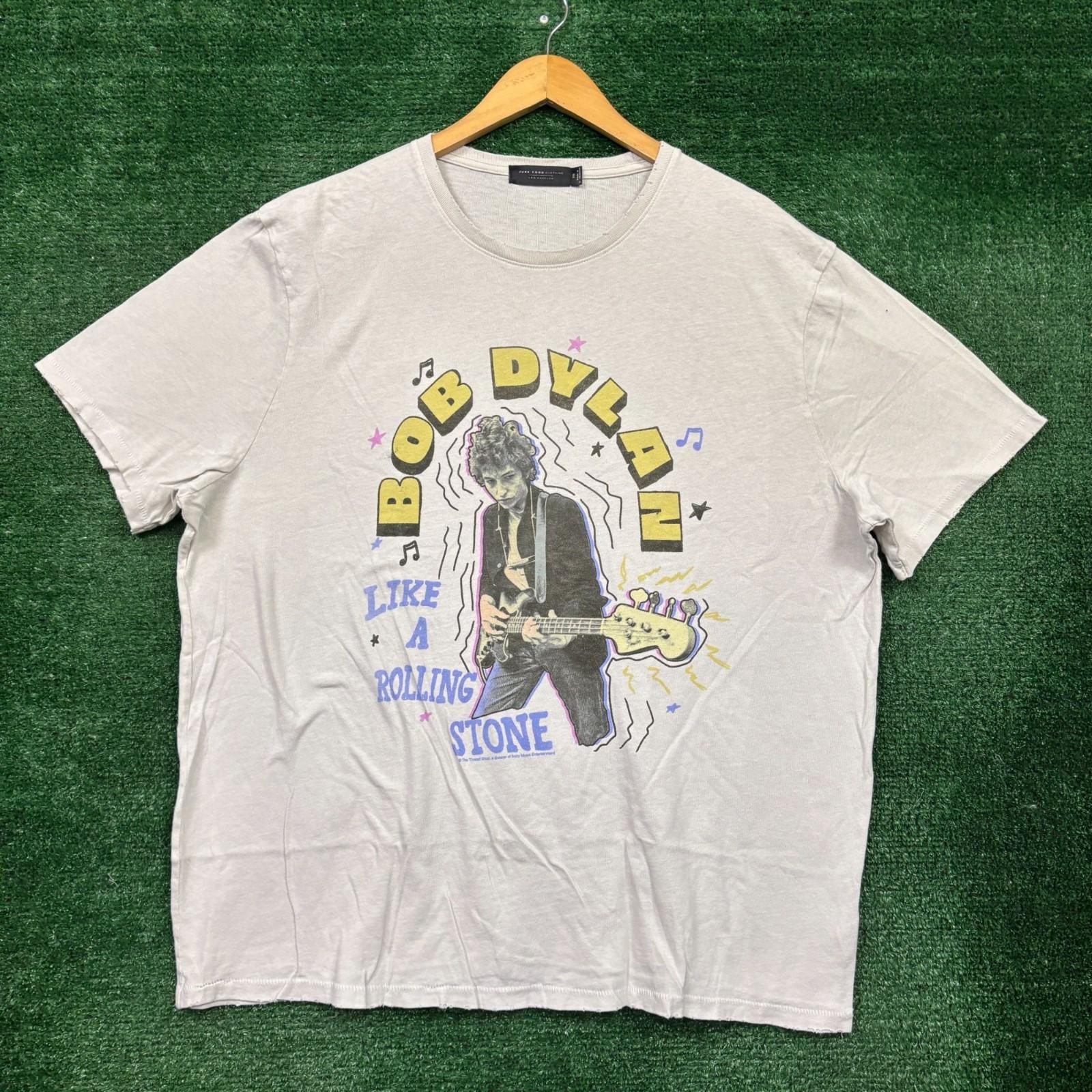 Junk Food Clothing x Bob Dylan Like A Rolling Stones Rock Size XXL Unisex T-Shirt S