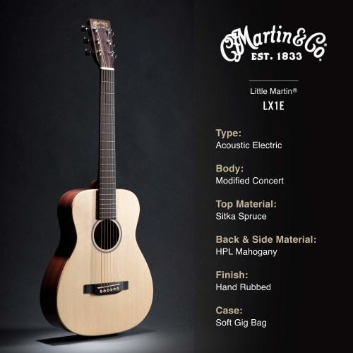 Martin Acoustic Guitar Little Martin Series LX1E Natural