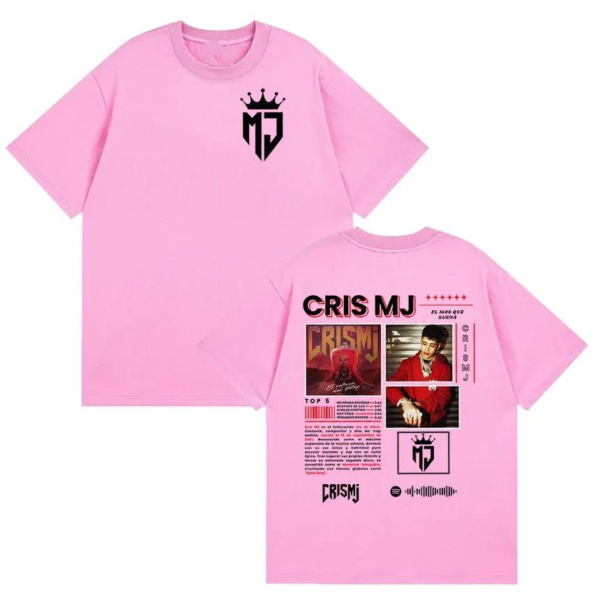 Rapper Cris Mj Album 2026 Graphic T Shirt Unisex Hip Hop Vintage Oversized T-shirts Summer High Quality Cotton T-shirt Streetwear