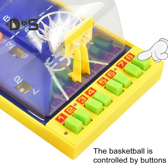 Jeu de société de basket-ball pour 2 joueurs, jouet éducatif interactif de lancement de basket-ball à poussée des doigts, mini terrain de basket-ball, jeu de tir de basket-ball en salle