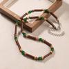 Bohemian Turquoise Coconut Shell Beaded Men's Layered Necklace
