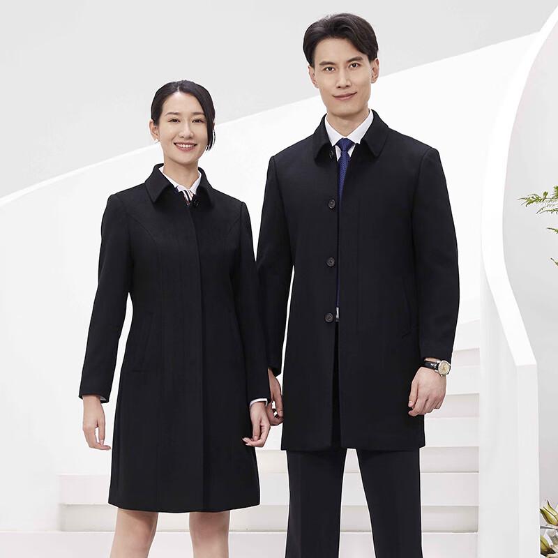 Men's Business Wool Blend Mid-length Overcoat