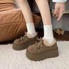 Nowe Modne i Wszechstronne Buty Damskie na Grubej Podeszwie, Podwyższające, z Bawełny Polarowej