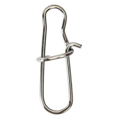 100Pcs Stainless Steel Snap Hooks Connector Swivel Safety Lure Fishing Barrel