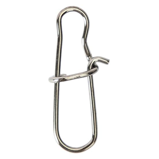 100Pcs Stainless Steel Snap Hooks Fishing Barrel Swivel Safety Lure Connector