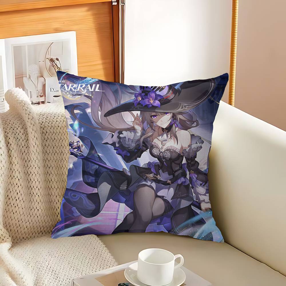 Honkai Star Rail Cartoon Pillowcase toon Gift Cushion Cover Bedroom Home Sofa Chair Seat Decor pillow case