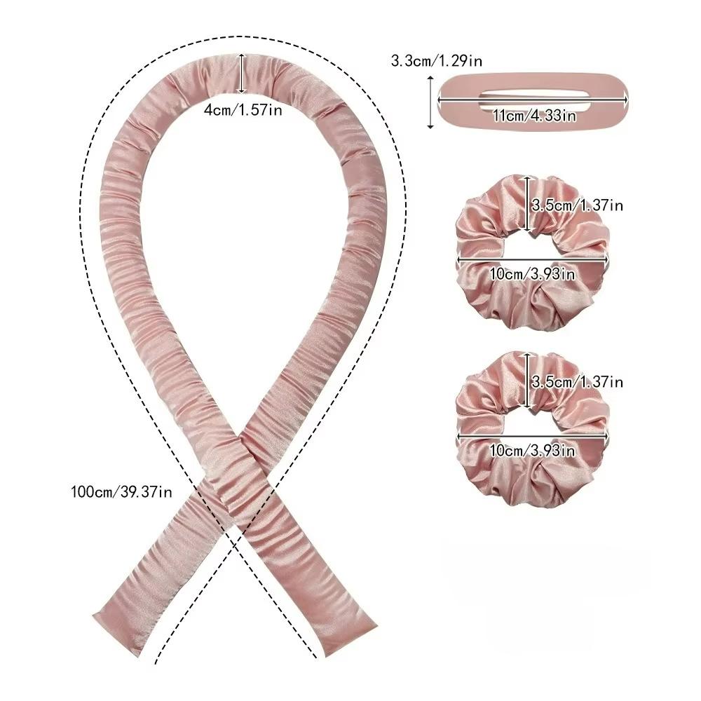 Hitzefreies Lockenband Kein Hitzestyler Seiden-Lockenwickler Für Über-Nacht-Wellen Haarband Styling-Werkzeug Für Frauen