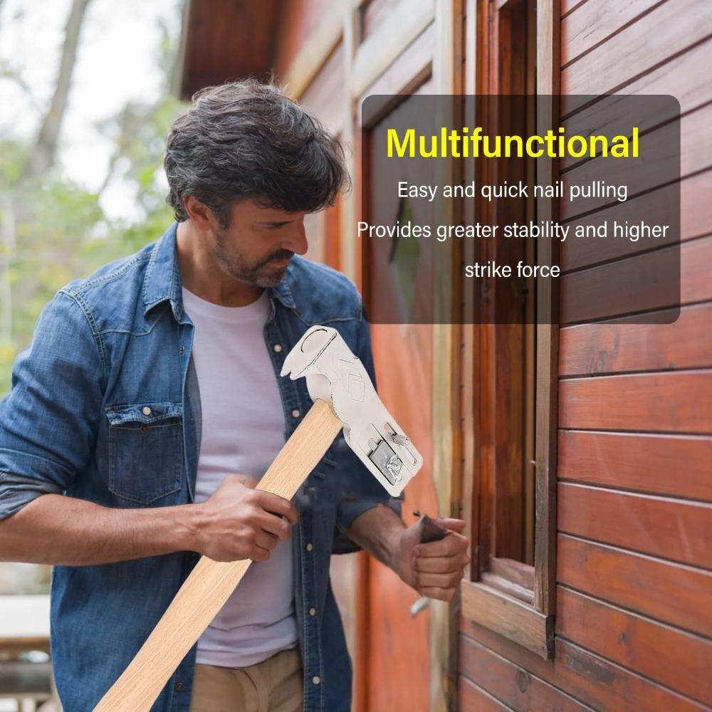 Roofing Hatchet Hammer MWT 005 MH 17oz Magnet Roofing Hatchet Carbon Steel Shingling Hammer with Wooden Handle for Roof Repair