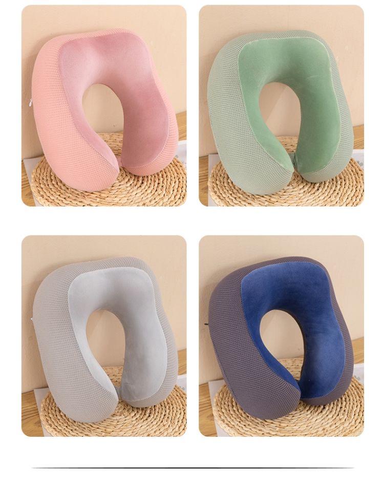 U-Shaped Memory Foam Neck Pillow: Portable Travel Support for Airplanes and Students