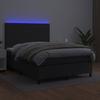 Maison Exclusive - Sommier à lattes de lit avec matelas et LED Noir 140x200 cm