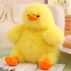 Furry Big White Duck Plush Doll Cute Long-Haired Little Yellow Duck Simulation Toy Animal