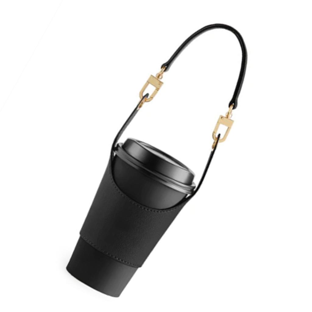 Insulated Coffee Mug Sleeve with Adjustable Strap Portable Protective Cover Cup Holder for Office Or Outdoor Use