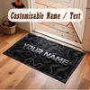 Abstract Personalized Theme Crystal Velvet Floor Rug Personalized Custom Name Text Warm Carpet Home Decoration