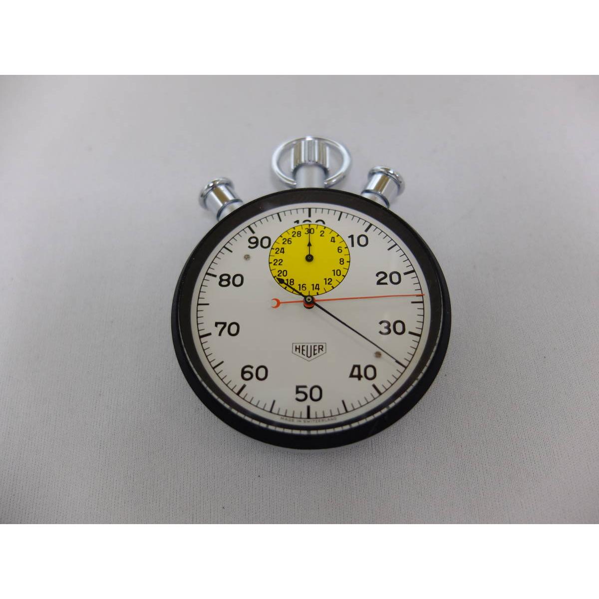 Used Heuer stopwatch 570 decimal 1/100 minute increments split unused