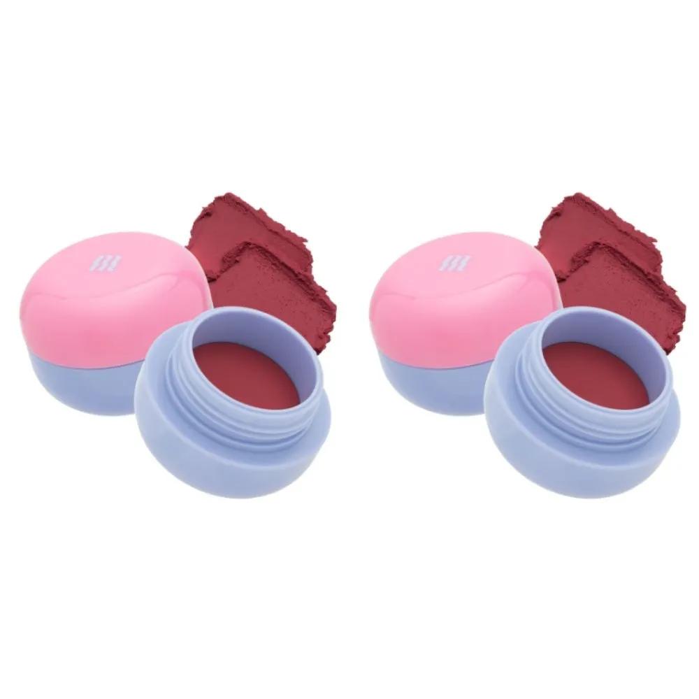 MERZY Blusher Lip & Cheek Matte Adhesion Pot BL7 Deep Cherish X2