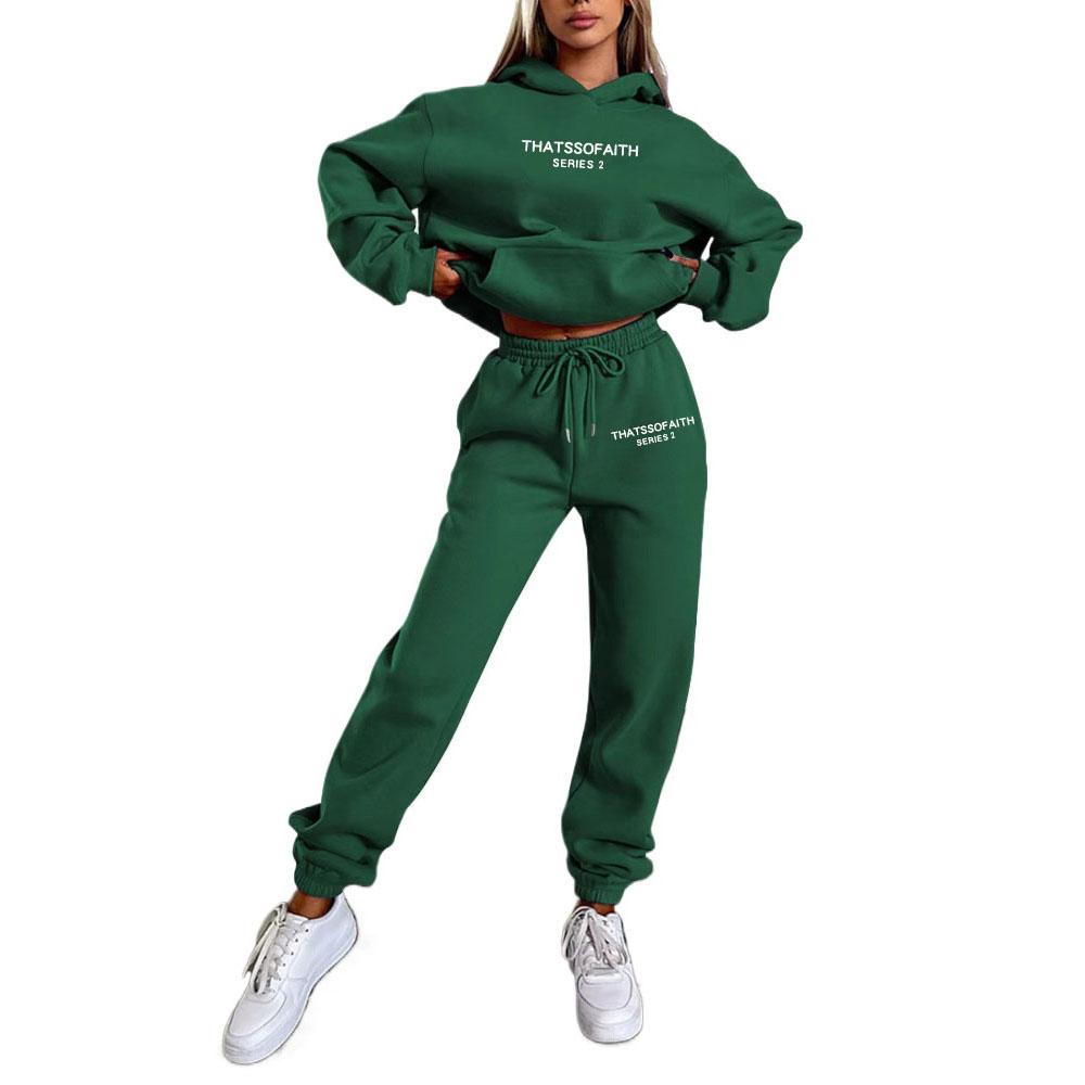 

Women s Solid Color Letter Printed Hooded Sweatshirt Fashionable Casual Fleece Pants Set XXXL